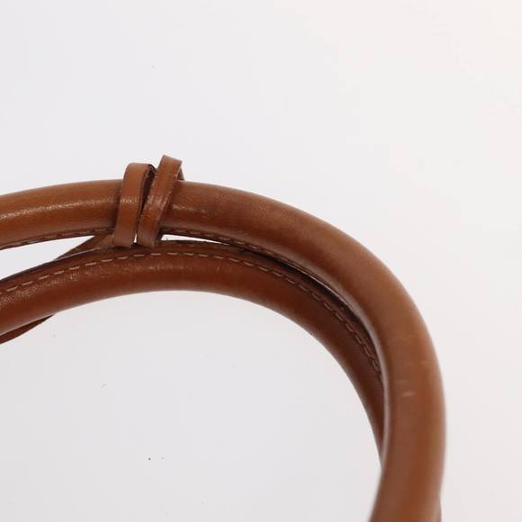 CELINE Macadam Canvas Boston Bag PVC Leather Brown Gold Auth 99360 - Picture 14 of 16